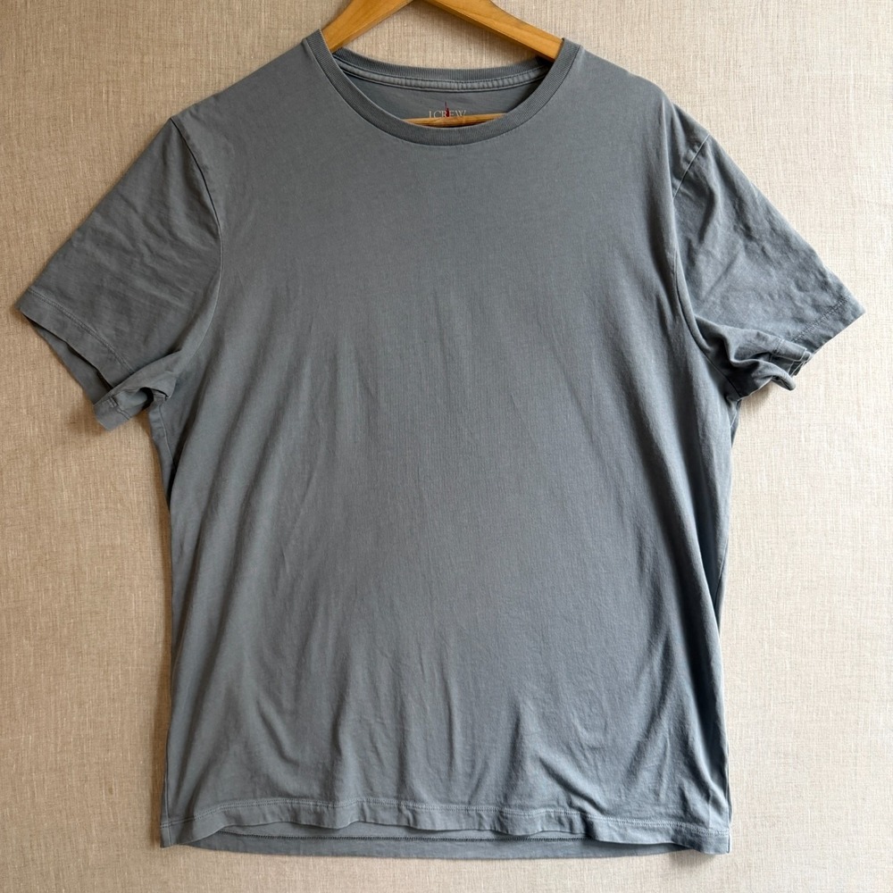 J. Crew Broken In T Shirt Mens Large Blue Gray Cotton Crew Neck Casual Wear